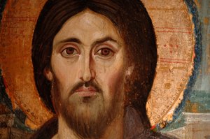 Maalaus Jeesuksesta koptiksi, Pyhän Katariinan luostarin museo, vanhin manner..., 6. vuosisata jKr (maalaus).