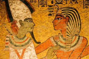 Maalaus haudan pohjoisseinällä; Osiris; KV 62, Tutankhamon ja fa..., 2003 (kuva) tekijältä Kenneth Garrett