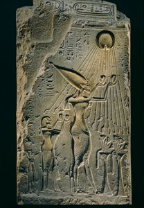 Ekenatenin reliefi Atenin alla, kaide, Amenhotep IV. Akenaten on faaraona..., 2009 (kuva) tekijältä Kenneth Garrett
