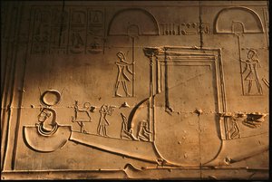 Kuorireliefi Seti I:n temppelistä, Abydos, Egypti, 2005 (kuva). tekijältä Kenneth Garrett