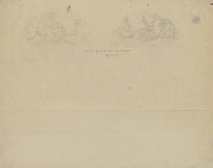 (Iowa State Capitol Rotunda) (tutkimus kahta Lunettea varten) tekijältä Kenyon Cox