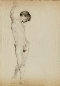 (Untitled) (Study of Standing Male Nude) (Tutkimus seisova mies alaston) tekijältä Kenyon Cox