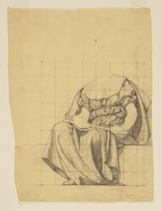Drapery Study for "Active Life", Lunette hallintorakennuksessa, Oberlin College, Oberlin, OH tekijältä Kenyon Cox