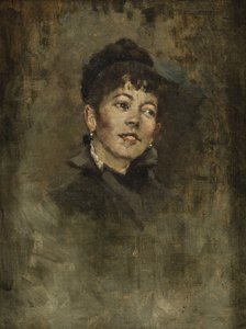 Nuoren tytön pää, 1878-1882 (öljy sommitelmalevylle) tekijältä Kenyon Cox