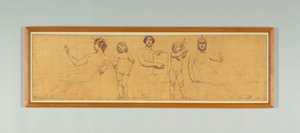 The Statute Law, Study for Right Panel of "The Reign of Law", Frieze muutoksenhakutuomioistuimelle, New York tekijältä Kenyon Cox