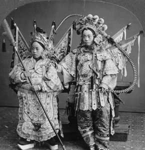 Kiinalainen morsian ja sulhanen, Kanton, Kiina, 1800-luvun loppu tai 1900-luvun alku
