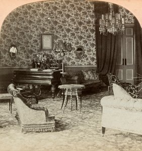 Presidenttikunnan salonki, Lord Robertsin päämaja, Bloemfontein, Etelä-Afrikka, 1900. tekijältä Keystone View Company