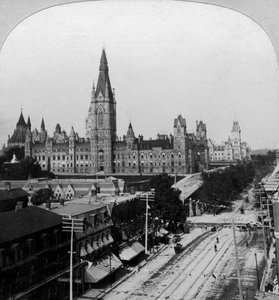 Houses of Parliament, Ottawa, Ontario, Kanada. tekijältä Keystone View Company