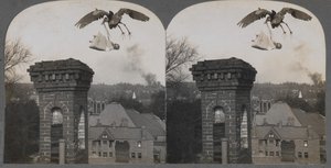 En temps vells, si la gent fos bona, la cigonya portaria un nadó dolç i just, 1907. finlandès tekijältä Keystone View Company