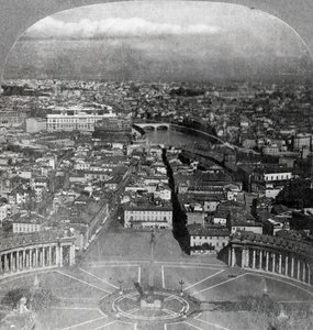Rooma, ikuinen kaupunki, St. Petersin parvekkeelta Italia, 1904. tekijältä Keystone View Company