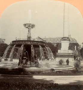 Royal Square, Fountain, Stuttgart, Saksa, 1896. tekijältä Keystone View Company