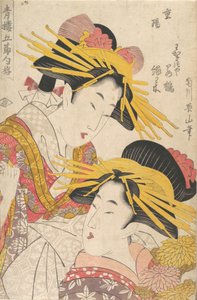 A osa m f Hayashi ts, Eizan Kikugawa, Kunisada Utagawa, Luonnos d Kunimaru Utagawa, 19. rivi Tsuryo. tekijältä Kikugawa Eizan