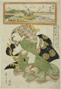Etujoukossa (Katata Rakugan), sarjasta "Fashio na be English view of you (Furyu Omi Hakkei)" tekijältä Kikukawa Eizan