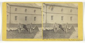 Rebel Shot majoituspaikka Union Gunissa, Battle Gettysburg, 185575. Tekijät: Kilburn Brothers, BW Kilburn.