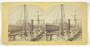 Näkymä T Wharfista, Boston, Mass, 185575. Tekijät: Kilburn Brothers, BW Kilburn.