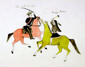 Konflikti kenraali George Custerin 1839-1876 ja Crazy Horsen, Sioux Dakota Indian välillä.