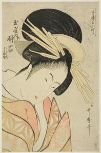 Todiste Tamayasta, Te Serie s Seven Komachi s of Yoshiwara (seiro 7 komachi) tekijältä Kitagawa Utamaro