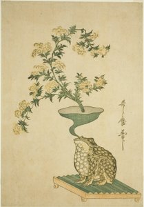 Asetelma Valerianista (Ominaeshi) ja kiinalaisista kellokukista (Kikyo) tekijältä Kitagawa Utamaro