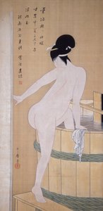 Uiminen kylmässä vedessä tekijältä Kitagawa Utamaro