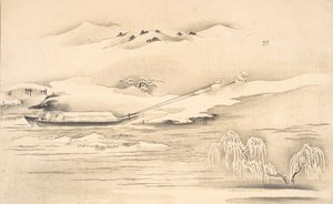 Ehon Ginsekain kirja Maailma hopeana, 1700-luvun loppu - 1800-luvun alku. tekijältä Kitagawa Utamaro