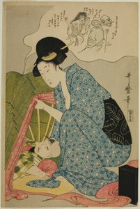 Lapsen painajainen aaveista tekijältä Kitagawa Utamaro