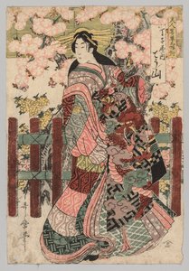 Chōzan of Chōjiya sarjasta Triptych of Beauties Before Blinds tekijältä Kitagawa Utamaro