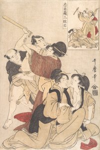Chushingura Ah CT Hyvä, vai mitä? 1800. tekijältä Kitagawa Utamaro