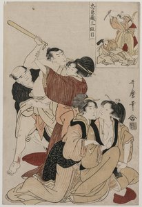 Chushingura: Loyalty-varaston III näytös, 1790-luvun loppu. tekijältä Kitagawa Utamaro