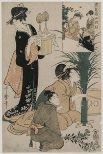Chushingura: Loyalty-varaston IV näytös, 1790-luvun loppu. tekijältä Kitagawa Utamaro