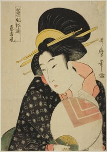 Nykyajan tapojen tuntijat (Tosei fozoku tsu): Geishatyyli tekijältä Kitagawa Utamaro