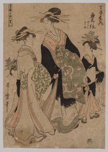 Kurtisaanit ja avustajat, 1753-1806. tekijältä Kitagawa Utamaro