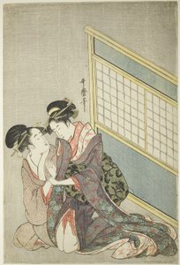 Kaksinkertainen tyyny tekijältä Kitagawa Utamaro