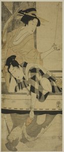 Kalastus sillan alla tekijältä Kitagawa Utamaro