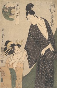 Gonpachilla on syvä violetti väri, vai mitä? 1795. tekijältä Kitagawa Utamaro