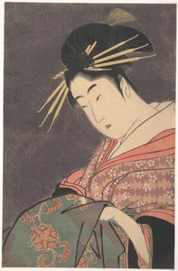 "Gomeirōn Hanaōgi" sarjasta Kaunotarten viehätysvoiman vertailu tekijältä Kitagawa Utamaro
