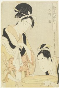 Hour of Snake, Keept Woman, 1798-1799 tekijältä Kitagawa Utamaro