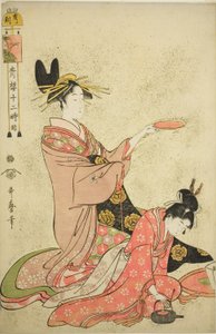 Hour of the Boar (I no koku), sarjasta "Twelve Hours in Yoshiwara (Seiro juni toki tsuzuki)" tekijältä Kitagawa Utamaro