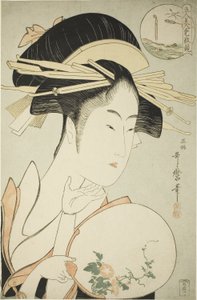 Matsubayan Kisegawa, n. 1795–1796 (värillinen puupainatus; oban) tekijältä Kitagawa Utamaro