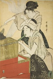 Keittiön kohtaus tekijältä Kitagawa Utamaro