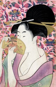 Täysi käytössä (kampa) Utamaron pohjoispuolella tekijältä Kitagawa Utamaro