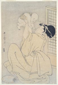 Äiti ja lapsi tekijältä Kitagawa Utamaro