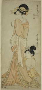 Northern Quarter (Hokkoku), sarjasta "Three Amusements of Contemporary Beauties (Tosei bijin sanyu)" tekijältä Kitagawa Utamaro