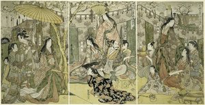 Päivä C F Hideyoshi Plan D maksaa viisi vaimoa Chery Bosso MS:n katsomisesta Higashiyamassa tekijältä Kitagawa Utamaro