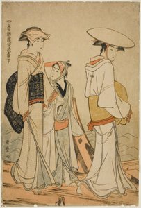 Pleasures of the Four Seasons: Kukkien värit ja tuoksut, vasen (Shiki no asobi hana no iroka, ge) tekijältä Kitagawa Utamaro