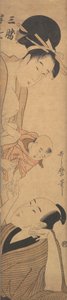 Teollinen toimintasuunnitelma d puoli seitsemän, vai mitä? 1800. tekijältä Kitagawa Utamaro