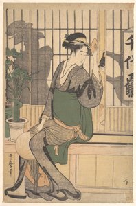 Varjoja shōji-seinillä tekijältä Kitagawa Utamaro