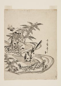 Sparrow (värillinen puupalikkaprintti) tekijältä Kitagawa Utamaro