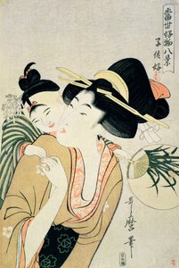 T H E Richest 1913. A Lover of Children (puukiviprintti) tekijältä Kitagawa Utamaro