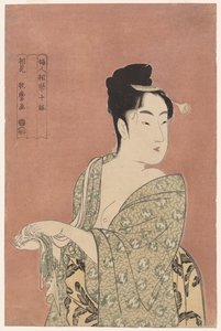 Faddish-tyyppi sarjasta Ten Types in the Physiognomy of Women tekijältä Kitagawa Utamaro