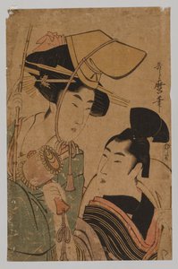 Onnea edustava nainen tekijältä Kitagawa Utamaro